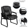 Flash Furniture Leather Office Reception Chair in Black