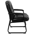 Flash Furniture Leather Office Reception Chair in Black