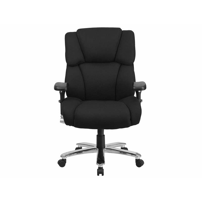 Flash Furniture Big and Tall Fabric Swivel Office Chair in Black