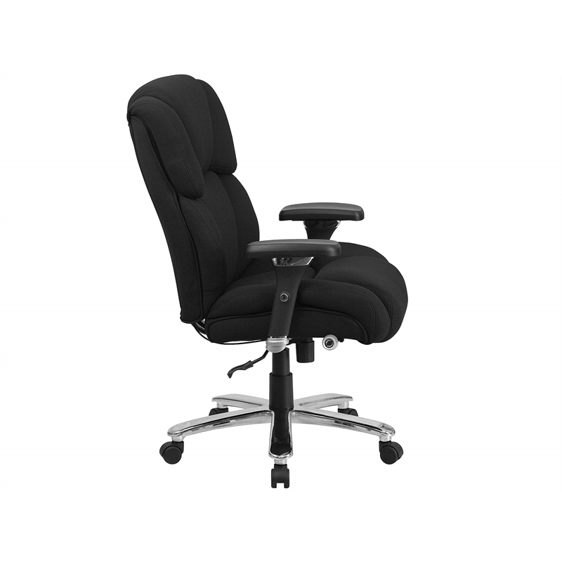 Flash Furniture Big and Tall Fabric Swivel Office Chair in Black