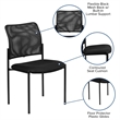 Flash Furniture Mesh Stacking Side Chair in Black
