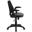 Flash Furniture Mid-Back Office Swivel Chair In Black Leather Mesh