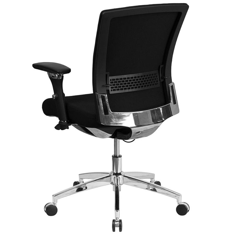 Flash Furniture Fabric Swivel Office Chair in Black