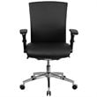 Flash Furniture Leather Swivel Office Chair in Black