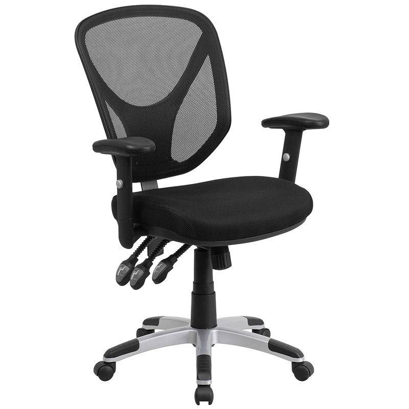 Flash Furniture Swivel Office Chair in Black