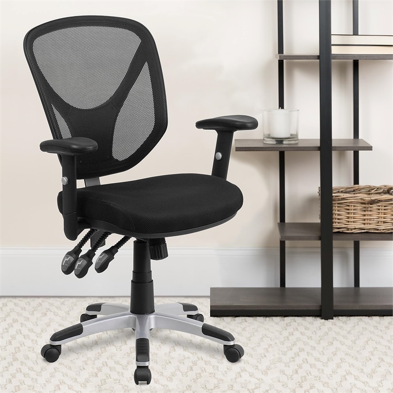 Flash Furniture Swivel Office Chair in Black