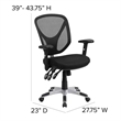 Flash Furniture Swivel Office Chair in Black