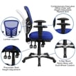 Flash Furniture Nicholas Mid-Back Blue Mesh Multifunction Office Chair