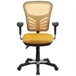 Flash Furniture Nicholas Mid-Back Yellow-Orange Mesh Multifunction Chair