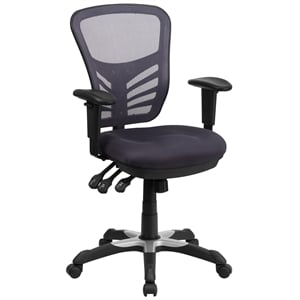 Flash Furniture Nicholas Mid-Back Blue Mesh Multifunction Office Chair