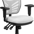 Flash Furniture Nicholas Mid Back Mesh Swivel Office Chair in White
