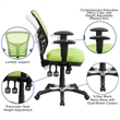 Flash Furniture Nicholas Mid-Back Green Mesh Multifunction Office Chair