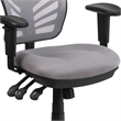 Flash Furniture Nicholas Mid Back Mesh Swivel Office Chair in Gray