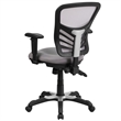 Flash Furniture Nicholas Mid Back Mesh Swivel Office Chair in Gray