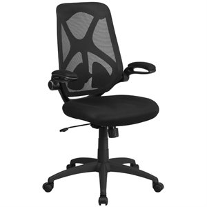 Flash Furniture High Back Mesh Swivel Office Chair in Black