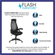 Flash Furniture High Back Mesh Swivel Office Chair in Black