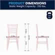 Flash Furniture Child's Pink Resin Chiavari Chair - Event Chair