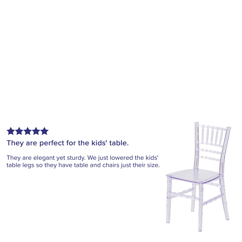 Flash Furniture Child's Crystal Chiavari Chair - Event Chair