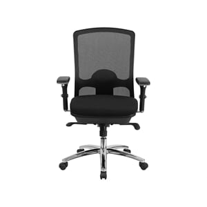 Flash Furniture Big and Tall Fabric Swivel Office Chair in Black