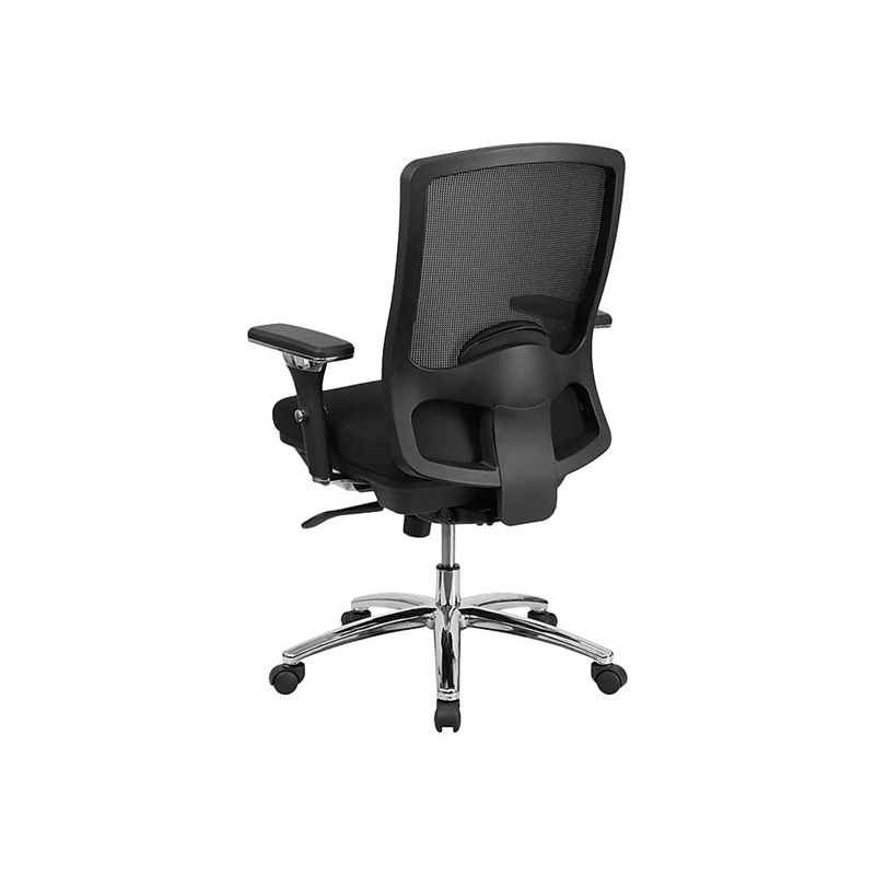Flash Furniture Big and Tall Fabric Swivel Office Chair in Black