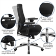 Flash Furniture Big and Tall Fabric Swivel Office Chair in Black