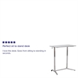 Flash Furniture Sit-Downand Stand-Up Desk In Light Gray