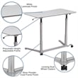 Flash Furniture Sit-Downand Stand-Up Desk In Light Gray