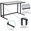 Flash Furniture Glass Top Writing Desk in Black