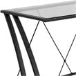 Flash Furniture Glass L-Shape Computer Desk In Clear Black