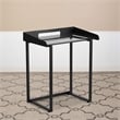 Flash Furniture Glass Top Writing Desk in Black