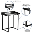 Flash Furniture Glass Top Writing Desk in Black