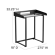 Flash Furniture Glass Top Writing Desk in Black