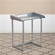 Flash Furniture Glass Top Writing Desk in Silver