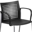 Flash Furniture Hercules Plastic Air Vent Back Stacking Chair in Black