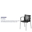 Flash Furniture Hercules Plastic Air Vent Back Stacking Chair in Black