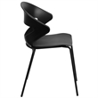 Flash Furniture Hercules Plastic Cafe Stacking Chair in Black