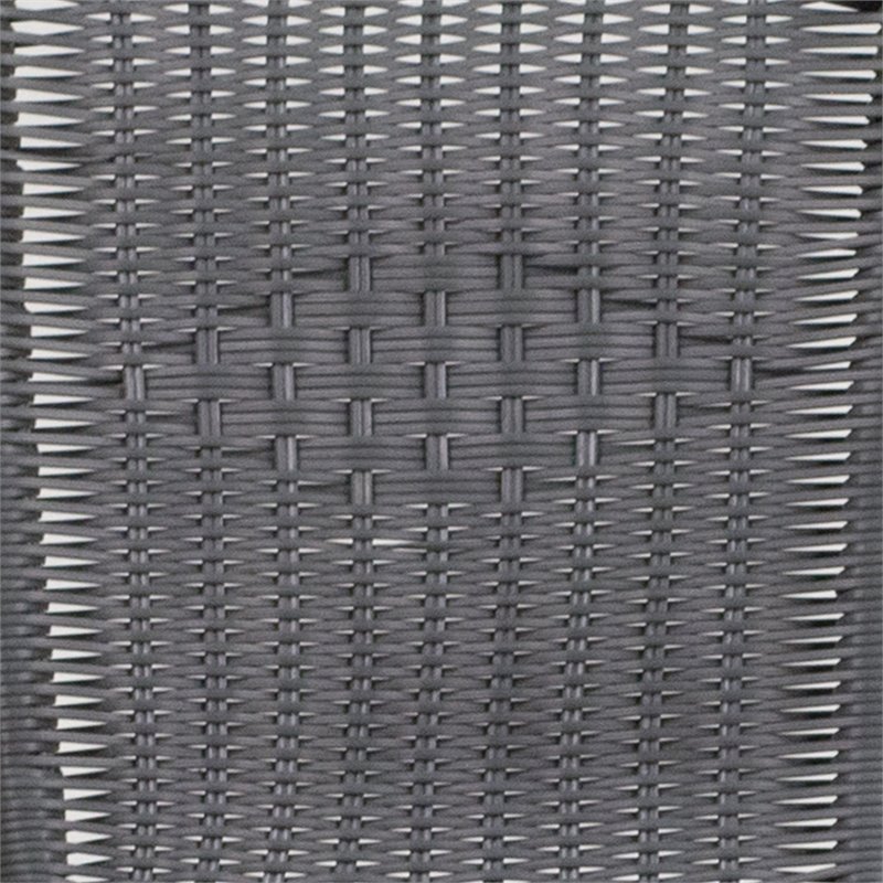 Flash Furniture 3 Piece Square Patio Dining Set in Black and Gray