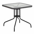 Flash Furniture 5 Piece Square Patio Dining Set in Black and Gray