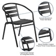 Flash Furniture 3 Piece Round Patio Bistro Set in Aluminum