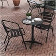 Flash Furniture 3 Piece Round Patio Bistro Set in Aluminum