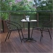 Flash Furniture 3 Piece Round Patio Bistro Set in Aluminum