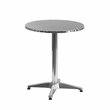 Flash Furniture 23.5Rd Aluminum Table Set-2 Ch In Beige