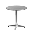 Flash Furniture 27.5Rd Aluminum Table Set-4 Ch In Beige