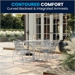 Flash Furniture 5 Piece Square Patio Dining Set in Aluminum