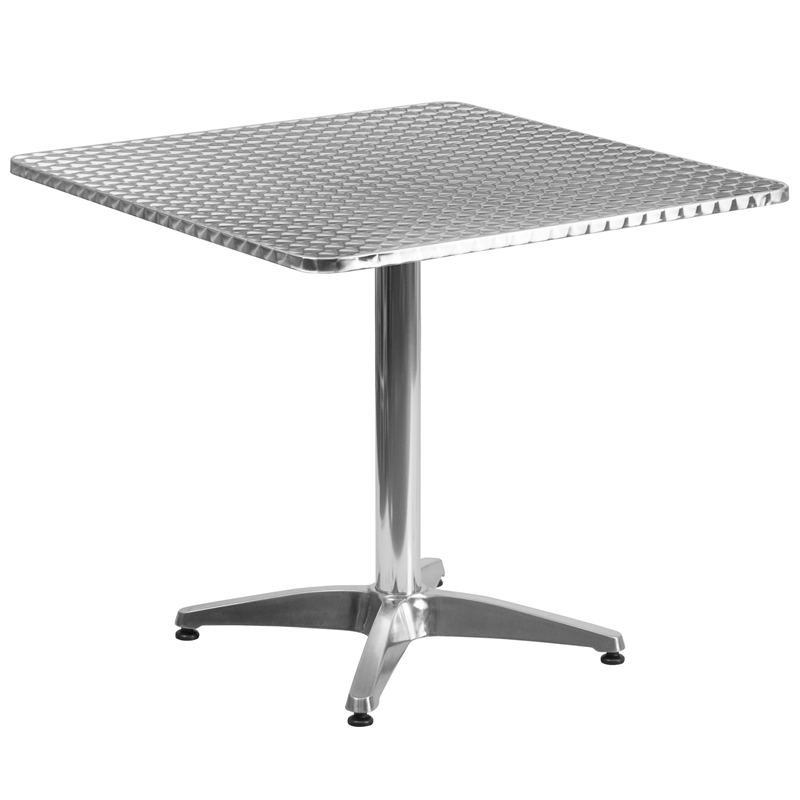 Flash Furniture 5 Piece Square Patio Dining Set in Aluminum