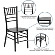 Flash Furniture Hercules Wood Chiavari Stacking Dining Side Chair in Black