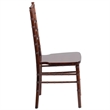 Flash Furniture Hercules Wood Chiavari Stacking Dining Side Chair in Fruitwood