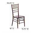 Flash Furniture Hercules Wood Chiavari Stacking Dining Side Chair in Fruitwood