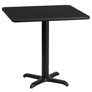 flash furniture contemporary laminate top x-base restaurant dining table in black