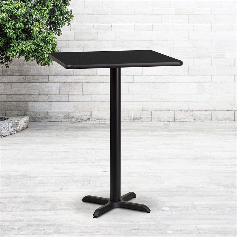 Flash Furniture 24Sq Laminate Table-X-Base In Black